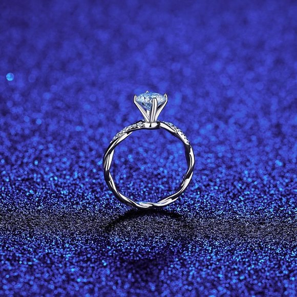 Certified 1ct. t.w. Diamond Brilliant Cut Engagement Ring - Picture 4 of 16